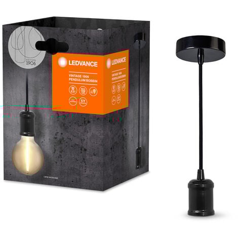 Lampada a sospensione LEDVANCE Vintage 1906® BOBBIN E27, nera