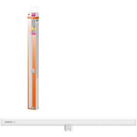 OSRAM Lampada LED LEDinestra a forma di asta in plastica satinata, attacco S14d, dimmerabile, luce bianca calda con 2700 K, lunghezza 50 cm, 4,7 W, 470 lm, eccellente resa cromatica con CRI 90, EEK F.