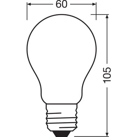 OSRAM Lampada LED - E27 - bianco caldo - 2700 K - 9 W - 75W equivalenti -  opaca - LED Retrofit CLASSIC