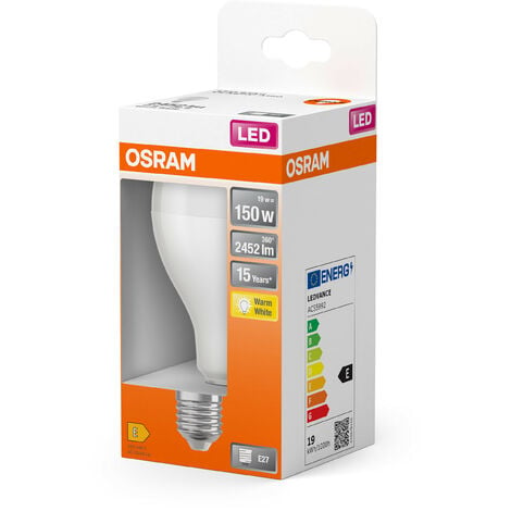 Lampadina LED 19W = 150W 4 tubi attacco E27 3000K