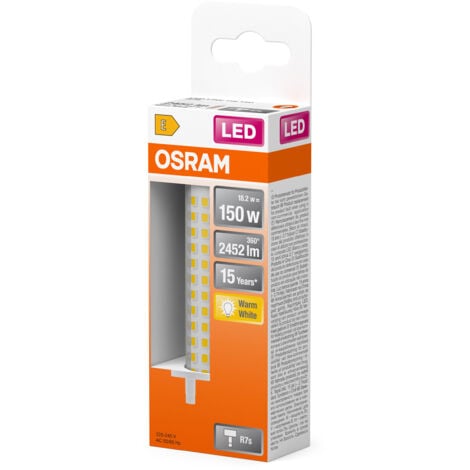 OSRAM LED LINE R7S / Tubi LED: R7s, 17,50 W, 150W equivalenti, chiara, bianco caldo, 2700 K