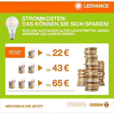 OSRAM LED SPECIAL T SLIM DIM / Lampada LED: E27, Dimmerabile, 7,30 W, 60 W sostituzione per, chiaro, Warm White, 2700 K