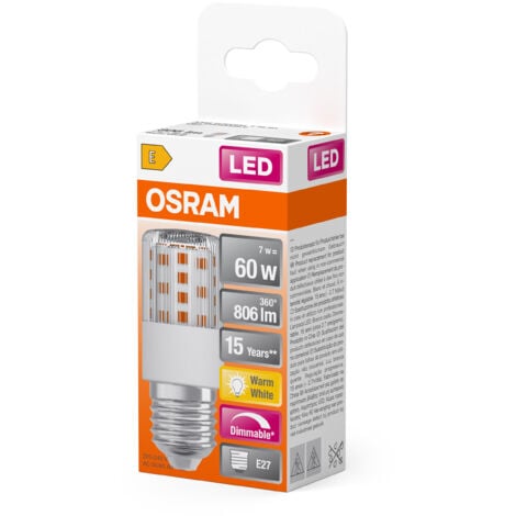 OSRAM LED SPECIAL T SLIM DIM / Lampada LED: E27, Dimmerabile, 7,30 W, 60 W sostituzione per, chiaro, Warm White, 2700 K