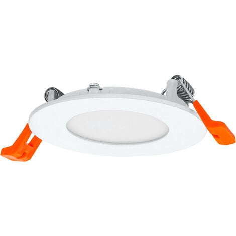 LEDVANCE Downlight LED: per soffitto, RECESS SLIM DOWNLIGHT / 4,50 W, 220…240 V, ampiezza fascio luminoso: 110, Warm White, 3000 K, materiale del corpo: polyprophylene (pp)/polyamid, IP20