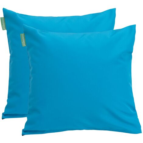 Gardenista Outdoor Cushions Decorative Filled Scatter Throw Pillow Garden Furniture Pads 2pk, Turquoise