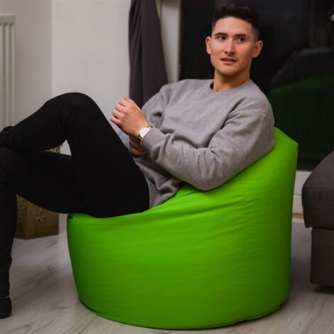 Ready Steady Bed - Gaming Bean Bag Chair for Living Room, 80x70 cm Indoor and Outdoor Water Resistant Bean Bag Seat, Ergonomic Design for Body Support, Adults Bean Bag Chair - Lime