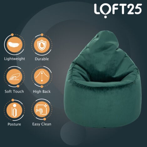 Emerald green deals bean bag chair