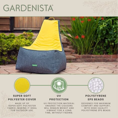 Gardenista Adult Bean Bag Chair for Outdoor UV Protected Comfy