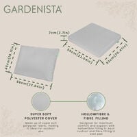 Gardenista Cushion Pads for Keter Allibert California Rattan Garden Furniture Sofa Armchair, Grey