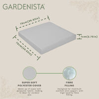 Gardenista Rattan Furniture Replacement Cushions Sofa Water Resistant Garden Pads, Grey