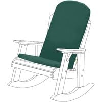 Gardenista Replacement Cushion Pad for Adirondack Chair Water Resistant Fabric Armchair, Green