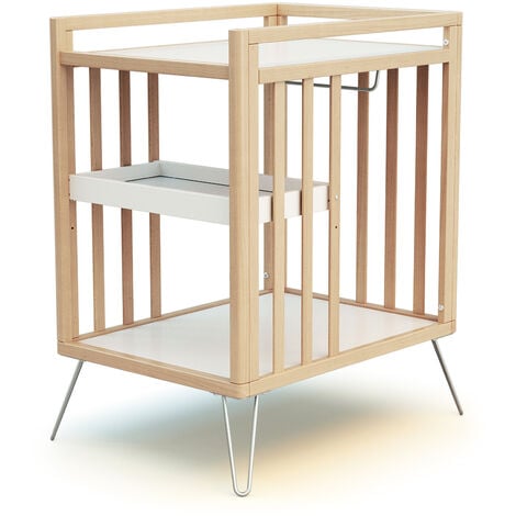 JURABABY - Table à langer 2 étagères ONLY en bois 76 x 56 x 94 cm