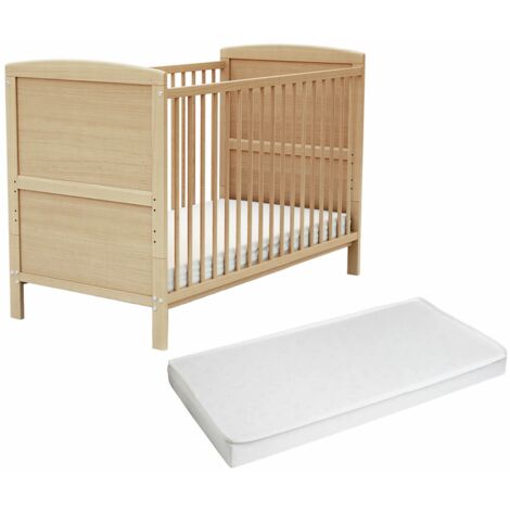 AT4 - Lit bébé évolutif avec matelas ESSENTIEL 60 x 120 cm en bois