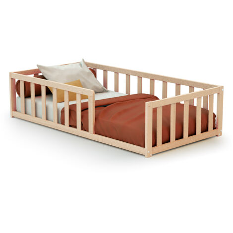WEBABY -  Lit enfant au sol en bois 70 x 140 KAÏA (1/3)