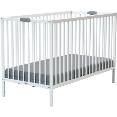 Les Tendances – Lit évolutif bébé 60 x 120 cm – Hêtre massif pliant – Conformité EN 716-1 – Design compact pour petits espaces