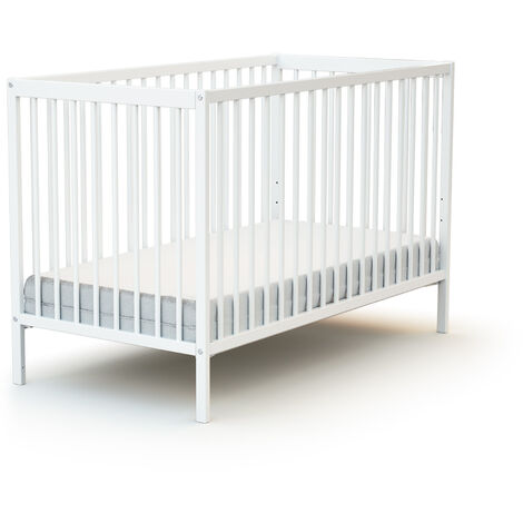 Les Tendances – Lit bébé en bois massif 60 x 120 cm – Sommier réglable 3 hauteurs – Poids léger 13 kg – Conforme norme EN-716-1