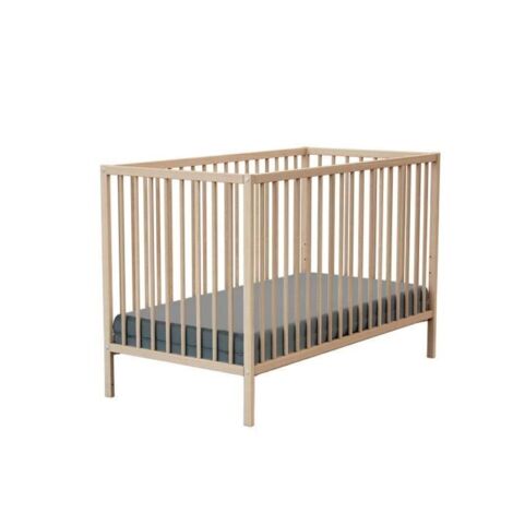 Lit évolutif bébé 60 x 120 cm – Bois hêtre massif – Sommier réglable 3 positions – Conformité EN-716-1 – Matelas 60 x 120 cm non inclus – Webaby