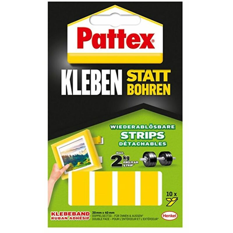 PATTEX Montage Klebestrips Wiederablösbar (10 Stk)