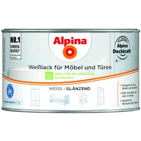 ALPINA Weißlack, für Möbel&Türen, glänzend, 300ml (1/3)