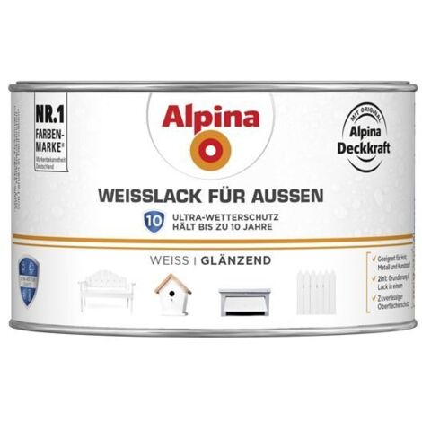 ALPINA Weißlack, für Außen, glänzend, 300ml (1/3)