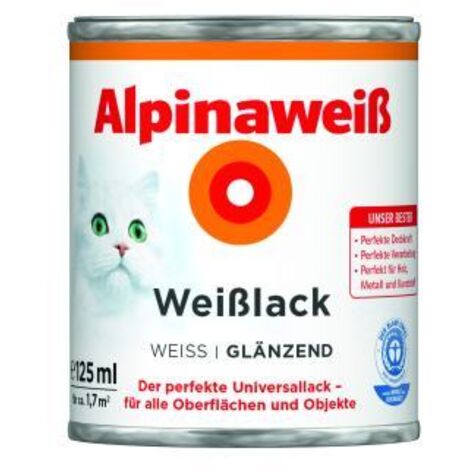 ALPINA Weißlack, glänzend, 125ml (1/3)