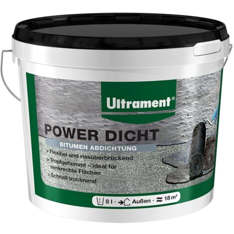 ULTRAMENT Power Dicht, Schwarz, 8 Ltr