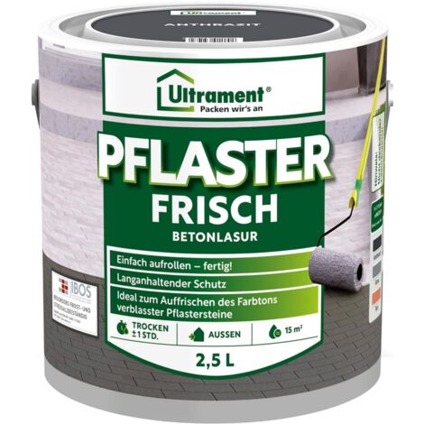 ULTRAMENT Pflaster Frisch, Betonlasur, Anthrazit, 2,5 Ltr