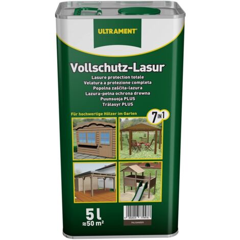 ULTRAMENT Vollschutz-Lasur 7-in-1, palisander, Holzschutz, 5 Ltr (1/3)