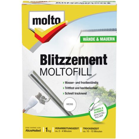 MOLTO Moltofill Blitzzement Weiß Außen und Innen 1 Kg