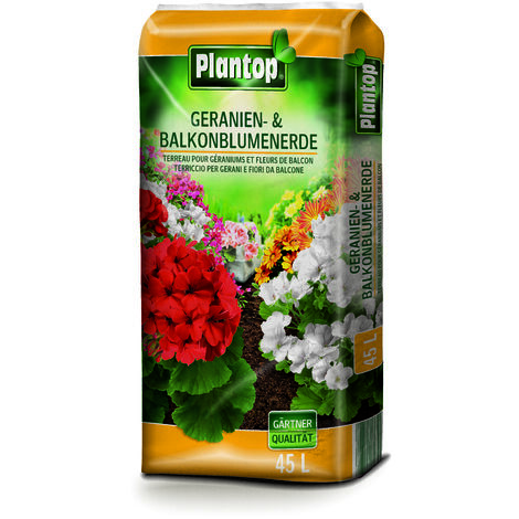 PLANTOP Geranien- und Balkonblumenerde, 45 Ltr