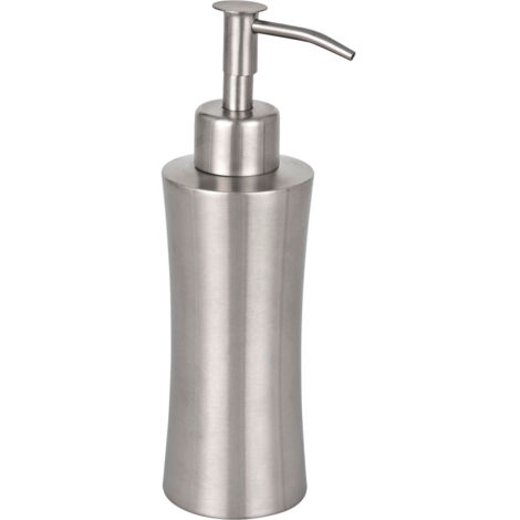 WENKO Seifenspender Pieno, Edelstahl rostfrei, 125ml, 8x19,5x7cm, Satiniert (1/5)