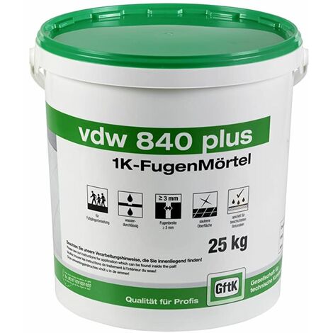 VDW 840 Plus 1K Fugenmörtel, steingrau, 25 kg