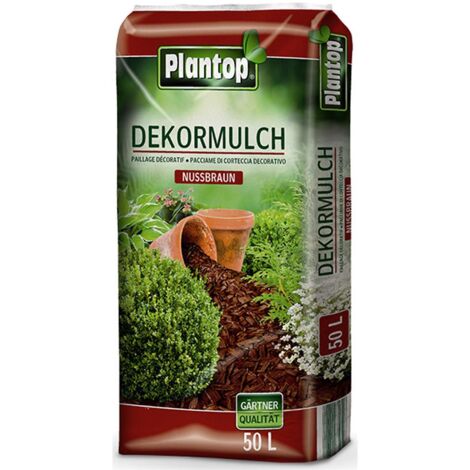 PLANTOP Dekormulch nussbraun, 50 Ltr
