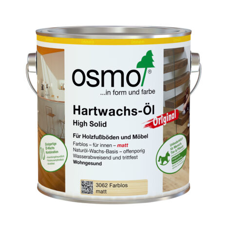 Osmo Hartwachs-Öl Original Farblos Matt 2,50 l - 10300050