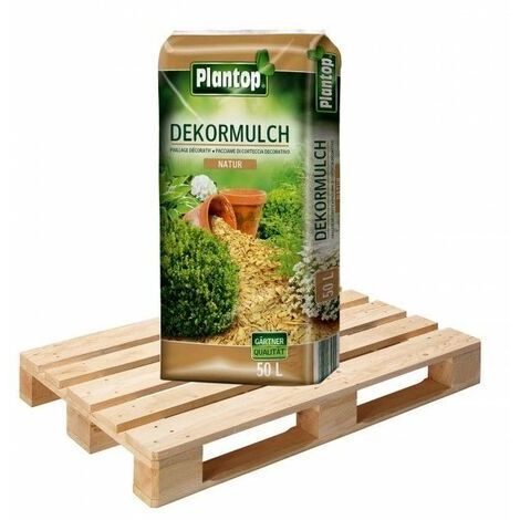 PLANTOP Dekor-Mulch natur, Körnung 10-40mm, 50 Ltr