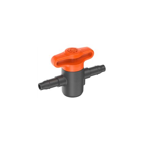 GARDENA Micro-Drip-System Absperrventil, 4,6 mm (3/16 Zoll): Zur Regulierung oder Absperrung einzelner Rohrstränge, stufenlos einstellbar, Inhalt: 2 Stück (13217-20)