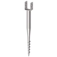 KRINNER 21074 Bodenhülse U-Fix 71, Länge 670 mm, für Holzgröße 70mm, feuerverzinkt, 1 Stk