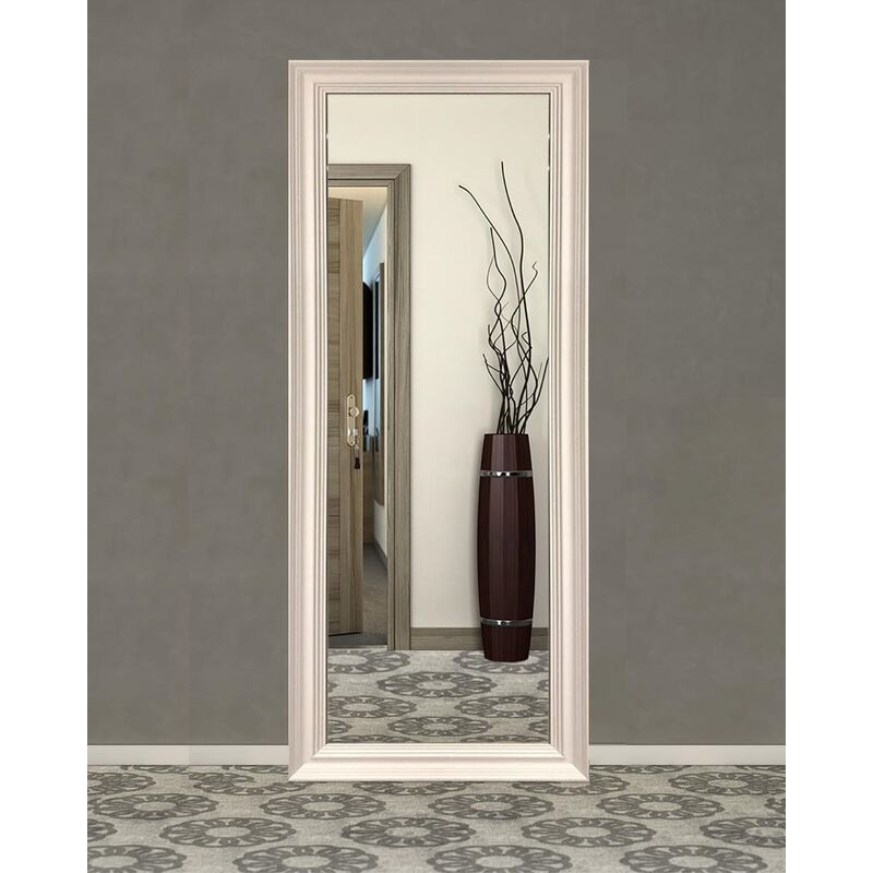 MUR EXTÉRIEUR PORTE COULISSANTE AVEC MIROIR ET RAIL INVISIBLE MESURE  70X210X11 2A