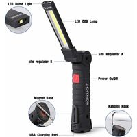 Gancio Magnetico Mini 2W COB 3 LED Luce Da Lavoro Torcia Officina Campeggio Nautica S8165 