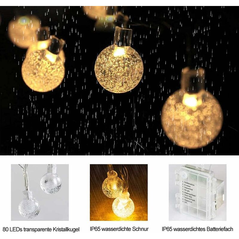 5M 10M Camping Tent Light Garland LED Ball String Lamp Bulb Fairy String  Decorative Light for Home Wedding Party Yard Decoration