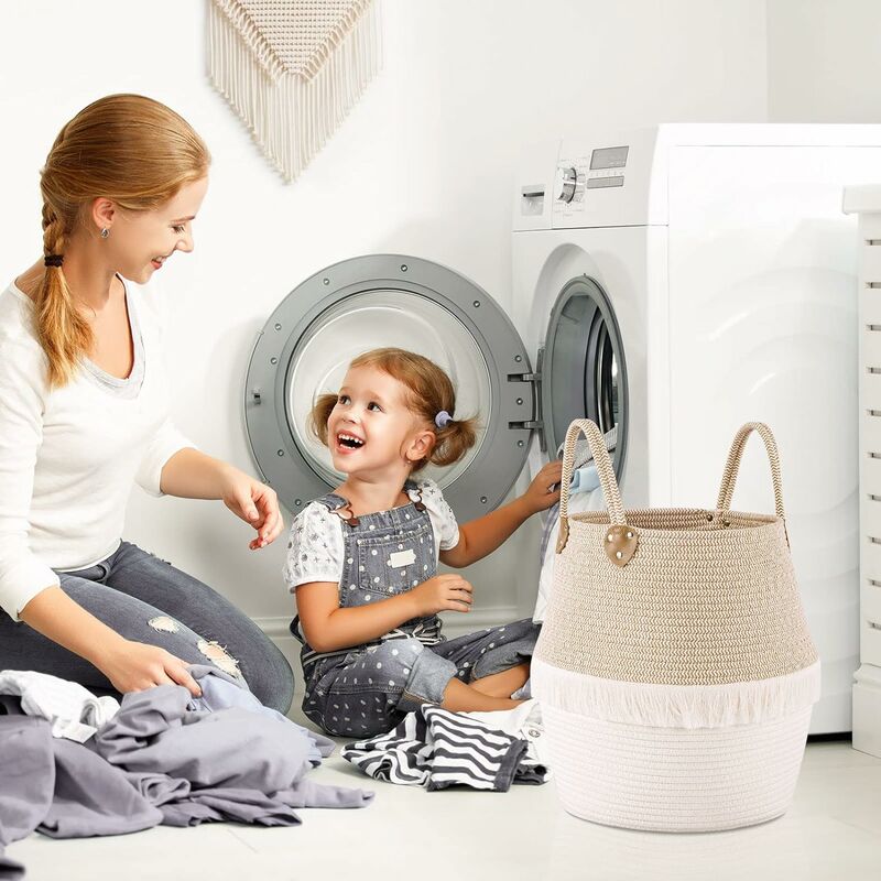 Decorative Laundry Basket - Brown and ...