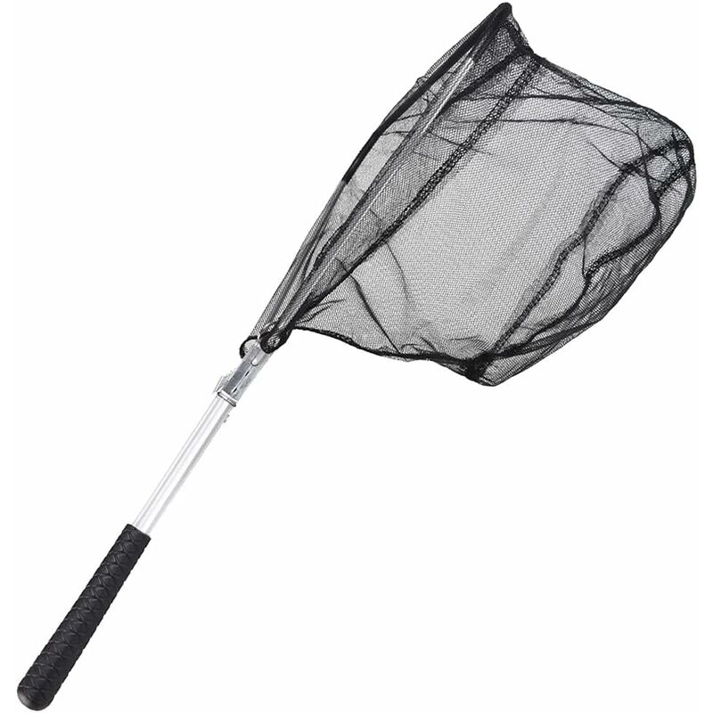 30CM Foldable Landing Net Ultralight Portable Soft Rubber Mesh With  Stainless Steel Handle Fly Fishing Net Fishing Accessories