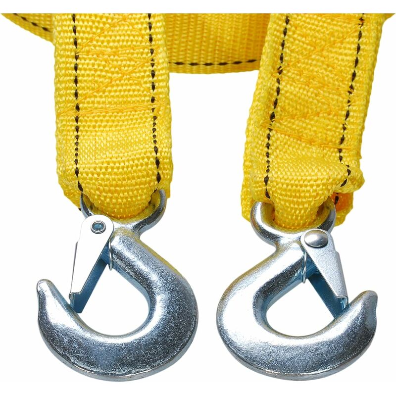 Carkio Heavy Duty Tow Strap with Safety Hooks, 4cm x 5m, Polyester