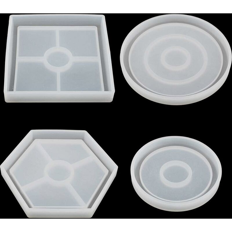 LET'S RESIN Rectangle Silicone Resin Molds, 3Pcs Large Resin Molds  W/Wooden Supp