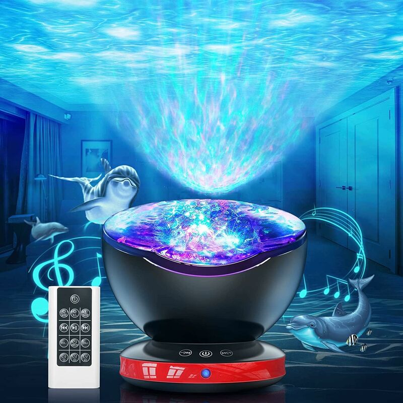 Crystal Ocean Wave Lamp,16 Colors Changing Crystal Lamp with Remote for  Bedroom, Star Sky Night Light Projector for Kids, Crystal Table Lamps for