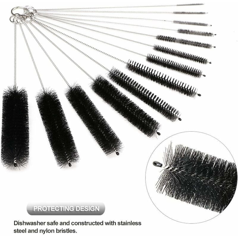 10pcs Nylon Straw Cleaners Cleaning Brush Drinking Pipe Cleaners Stainless  Steel Glass