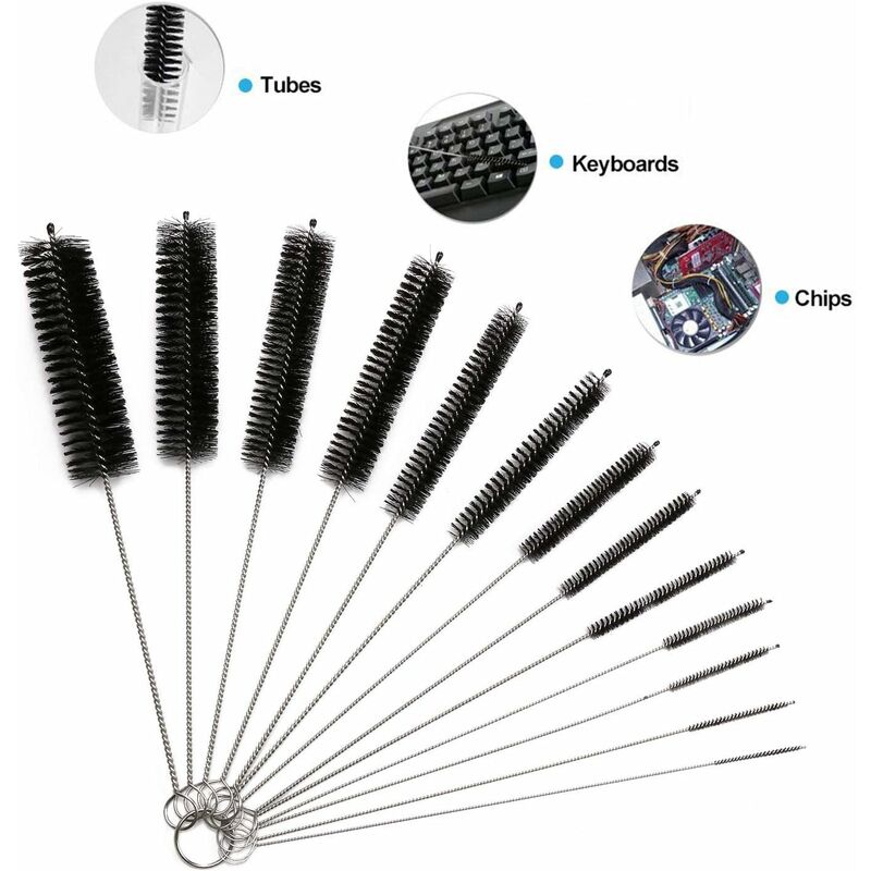 13Pcs Flexible Drain Brush and Straw Cleaner Brush Set,Pipe