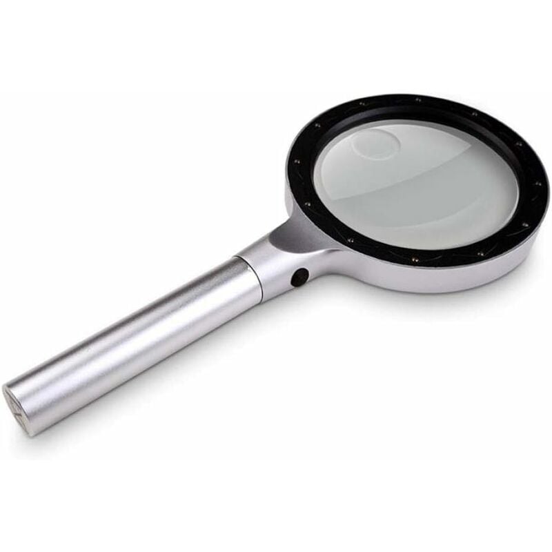 Small Pocket Magnifying Glass 3X with LED Light For Reading Fine Print;  Mini