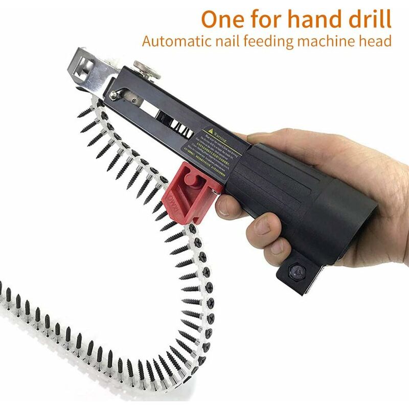 Automatic Nail Gun Adapter with 50Pcs Chain Nails Adjustable Chain Screw  Gun Electric Drill Accessory for Nail Gun Electric Drill: Amazon.com: Tools  & Home Improvement