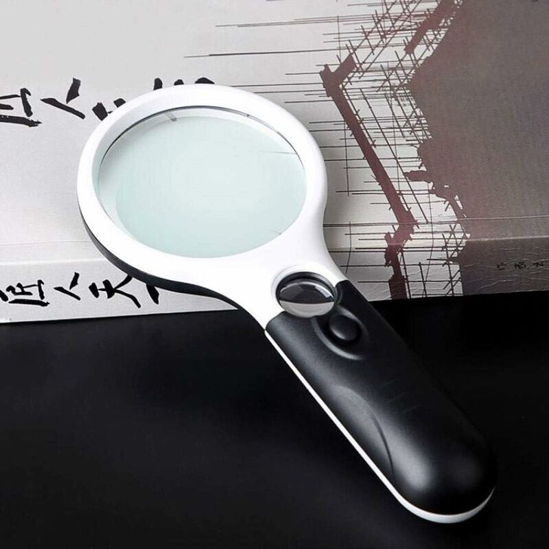 Reading Magnifier Magnifier Magnifying Glass With 3 LED Light, 20X/30X Lighted  Magnifying Glass Handheld Portable HIASDFLS